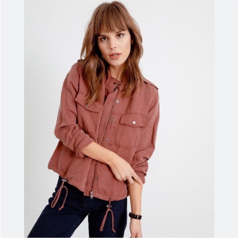 Michael Stars Ingrid Utility Jacket in Color Rust Women’s Size M - Picture 2 of 13